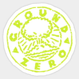 ground zero - green Sticker